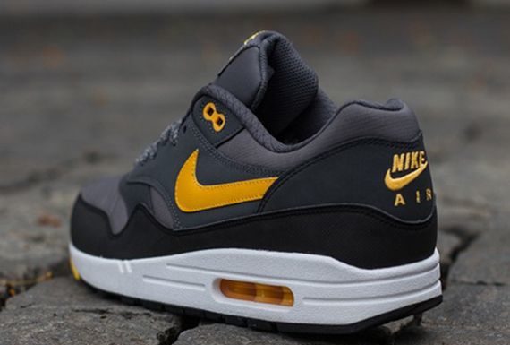 nike air max 1 : Nike Air Max 1 – Grey – Black – Laser Orange – SneakerNews.com