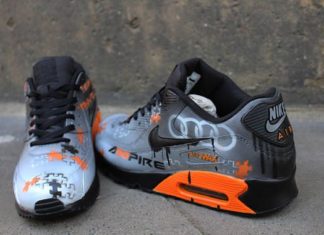 nike air max 90 mens : Nike Air Max 90 peinte sur mesure “Votre idée individuelle” unique Art votre basket graffiti Design