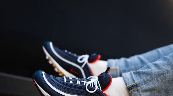nike air max 97 mens : @insidesneakers • Nike Air Max 97 Midnight Navy / Red • 921826-403