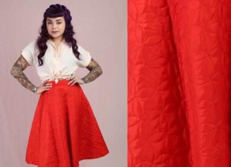 red dress promo code : 60s RED QUILTED skirt XS / high waist full skirt red satin full skirt quilted midi skirt cottage ski