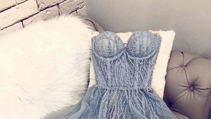 school dress code : A Line Sweetheart Tulle Appliqued Prom Charming Long Party Dresses