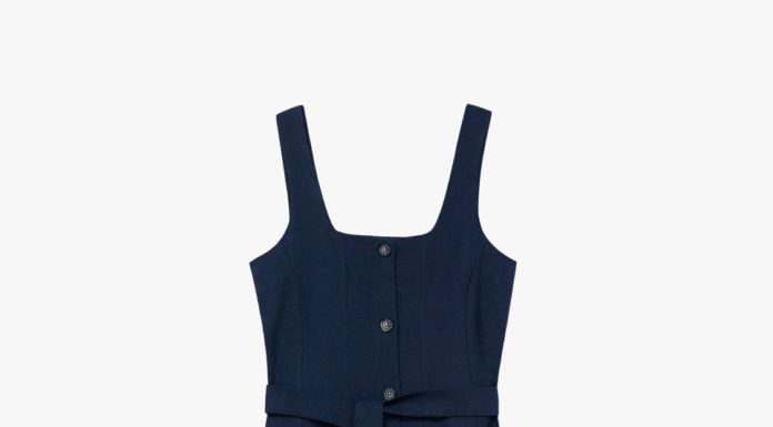 smart casual dress code : Mango Belt Strap Dress, Navy