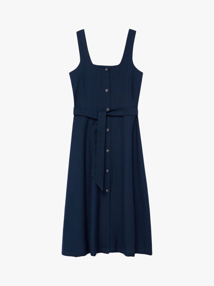 smart casual dress code : Mango Belt Strap Dress, Navy