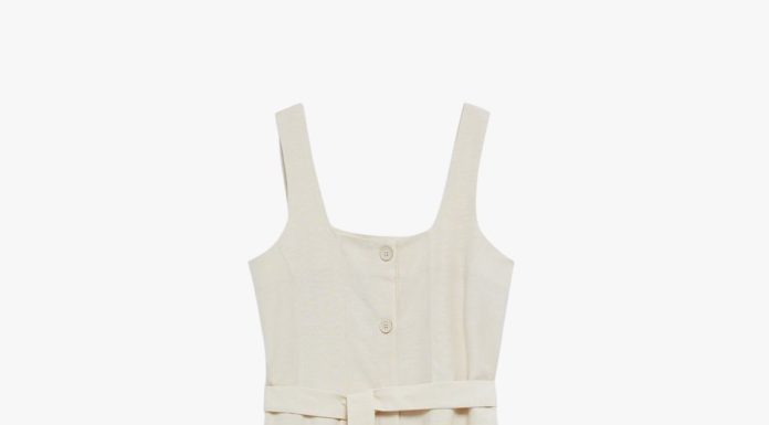 smart casual dress code women : Mango Belt Strap Dress, Light Beige