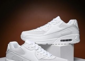 white nike air max : Sneakers Légers Unisexes – Noir & Bleu
