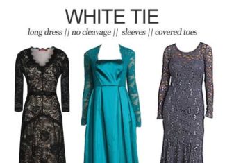white tie dress code : Wedding Dress Codes Decoded || White Tie, Black Tie, and Cocktail Attire – Kiss My Tulle
