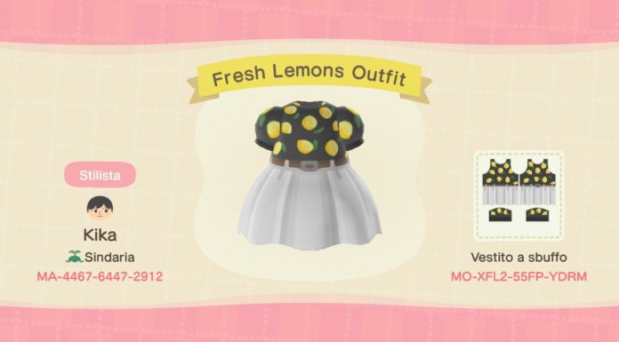 animal crossing dress qr codes : Fresh Lemons Outfit acnh