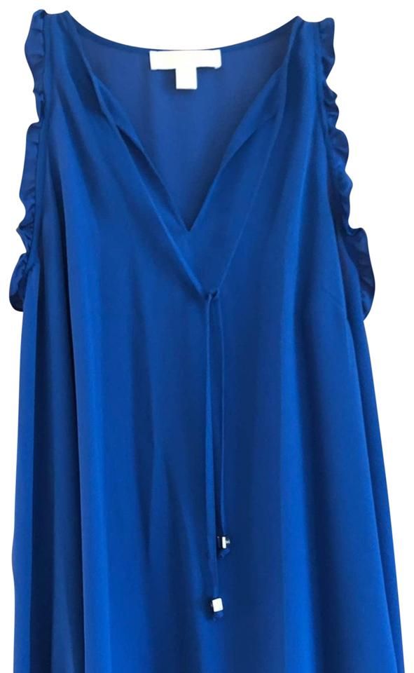 MICHAEL Michael Kors | Blue XS Ruffle Cold Shoulder Blouse Size 2 (XS)