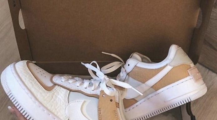 nike air force 1 : Beige Air Force Shadow Customs