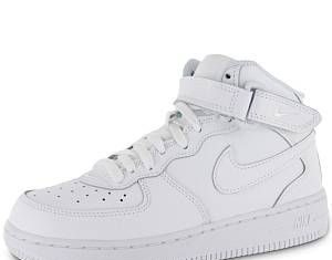 nike air force 1 mid : Baskets Nike Air Force 1 Mid Enfant Blanche 27 1/2