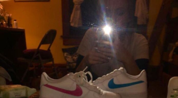 nike air force 1 pink : Nike Air Force 1 Custom Pink Pather on Mercari