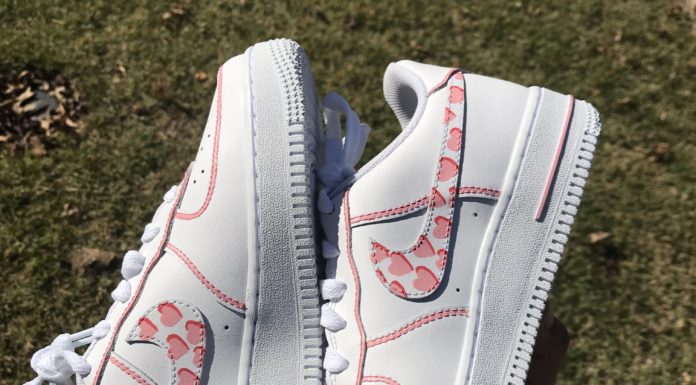 nike air force custom : adorable custom air force 1 😍 “candy hearts”💓💓💓 all… – Depop