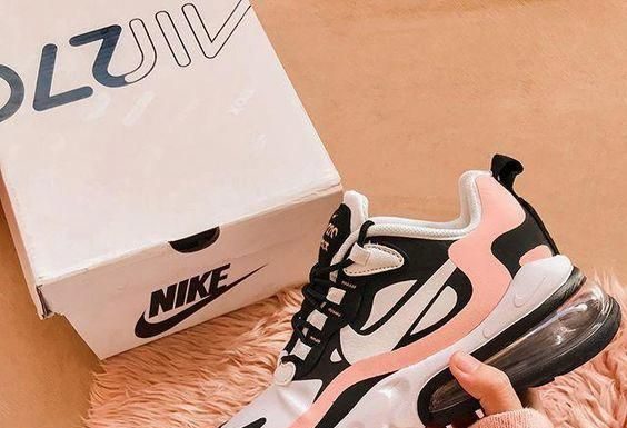 nike air max 720 : Womens Nike Air Max 270 React “Bleached Coral”