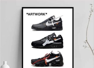 nike air max : BLACK Off-White NIKE (AF1, MAX, VAPORMAX) – A3 – 11.7 x 16.5