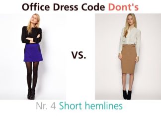 old navy dress code : Office Dress Code Don’t Nr. 4 Short hemlines Hemlines that are more than 1-2 inc…