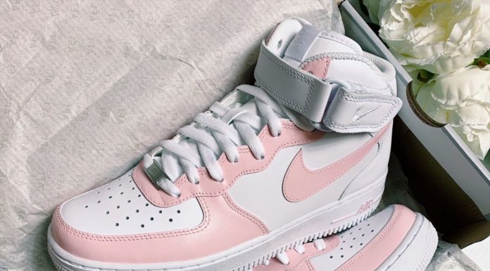 womens nike air max 270 : Nike Shoes | Nike Custom Air Force 1 Mid Nwt | Color: Pink/White | Size: Various